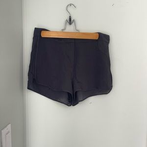 Theory Black Sheer Silk Shorts Size 8